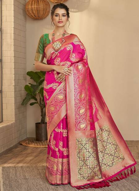 Pink Colour Rajyog Rajpath Amravati New Exclusive Festive Wear Soft Silk Saree Collection 69003